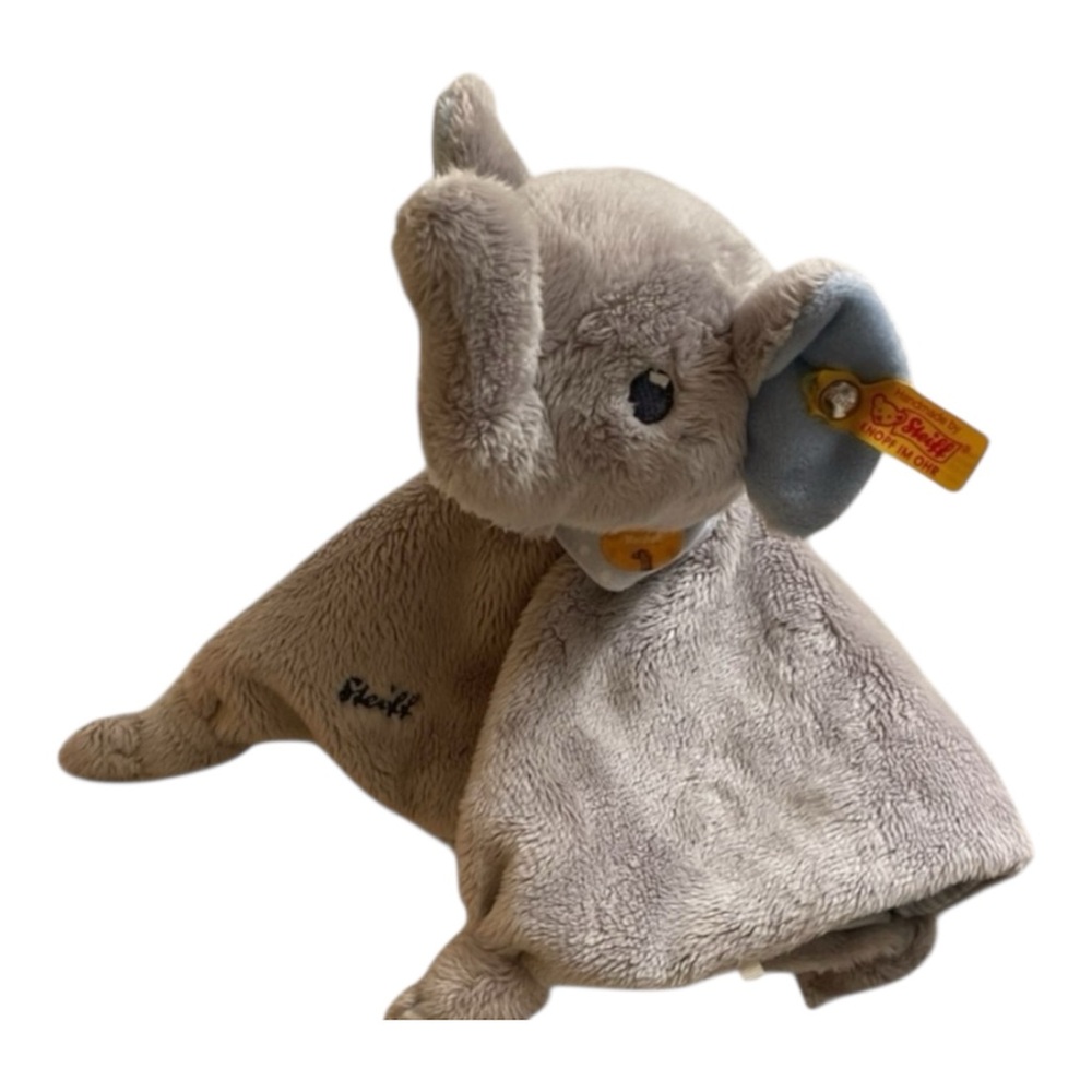 2/$5 - Steiff Baby 12” Elephant Plush Toy Blanket